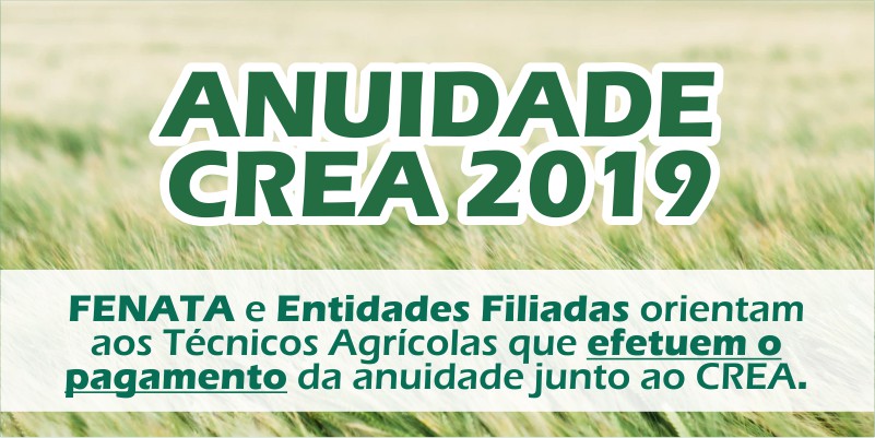 FENATA ANUIDADE CREA 2019